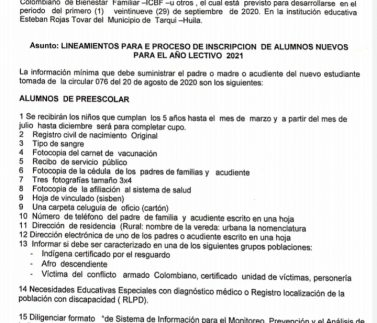 INSCRIPCIÓN PREESCOLAR 2021 INSCRIPCIÓN PREESCOLAR 2021